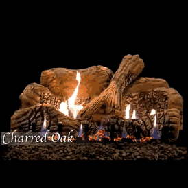 Charred Oak Vent Free Gas Logs