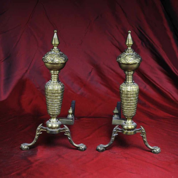 Vintage Cast Brass Andirons – Northshore Fireplace