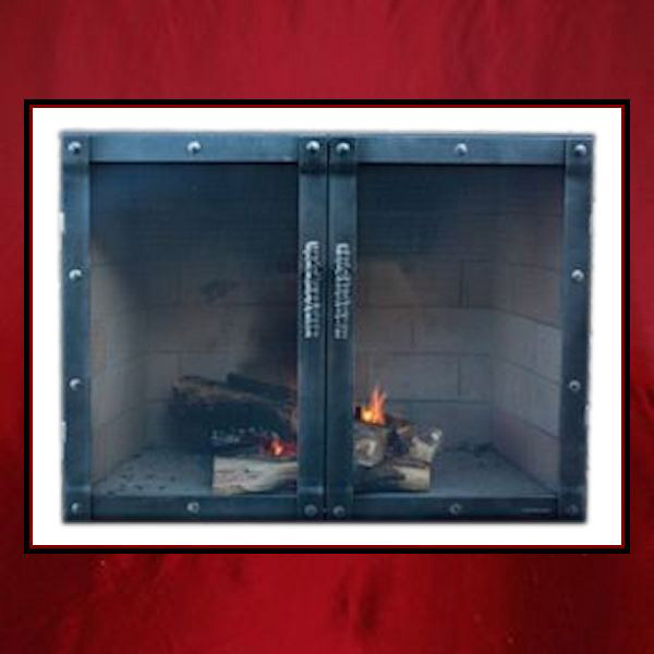 Custom Fireplace Screen Door
