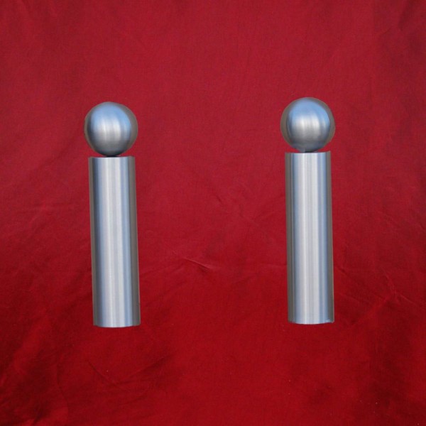 Modern Round Pillar With Ball Andirons Northshore Fireplace