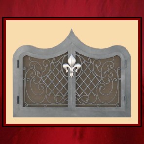 Arched Fireplace Screen Door