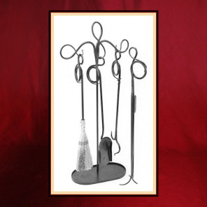 Hand Forged Artistic Iron Tool Set