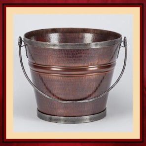 Copper Wood Holder Bucket