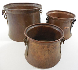 Sturdy Contemporary Copper Fireplace Metal Storage Kindling Wood Holder Bucket 