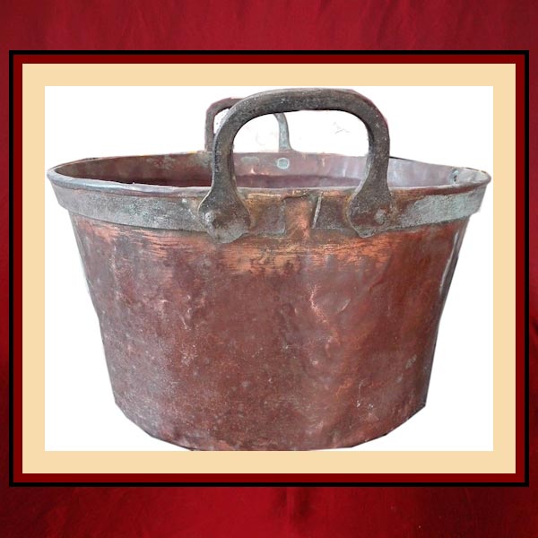 Vintage Copper Wood Holder Bucket