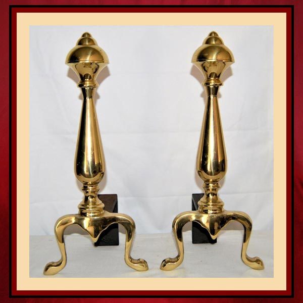 Mid Century Modern Brass Andirons Northshore Fireplace   DFC 10074500 W 600x600 