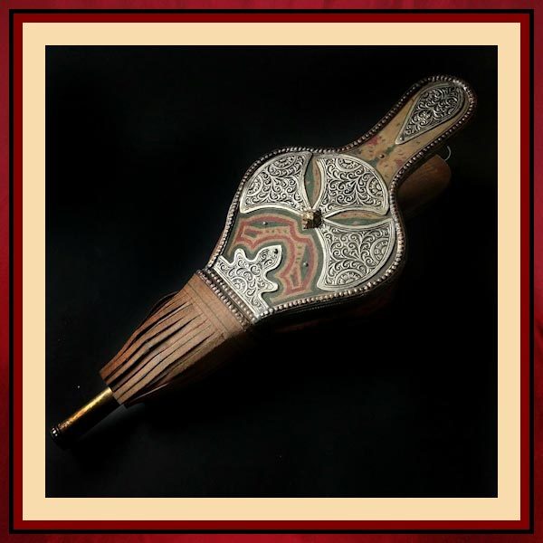 Vintage Ornate Leather Bellows Northshore Fireplace